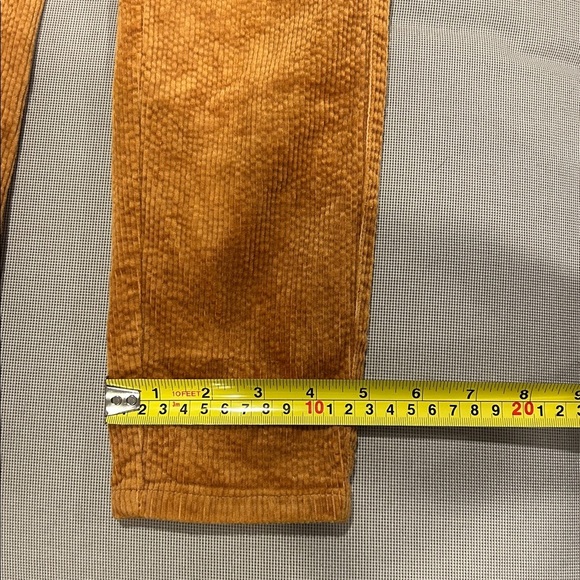 Paige Orange Rust Hoxton Corduroy Cropped Cords Women's Size 28 - Picture 8 of 12